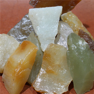 油润新疆和田且末白玉糖玉料天然原石肉细金山玉矿毛料雕刻玉实拍