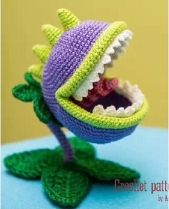 新植物大战僵尸系列食人花玩偶手工毛线diy钩针编织电子教程图解