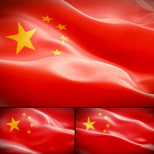 红旗飘扬视频素材