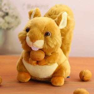 可爱松鼠公仔毛绒玩具仿真动物小田鼠玩偶布娃娃女生儿童生日礼物