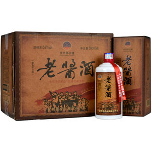 贵州老酱酒纯粮53度 酱香型白酒500ml*6瓶整箱福利试饮婚宴礼品酒