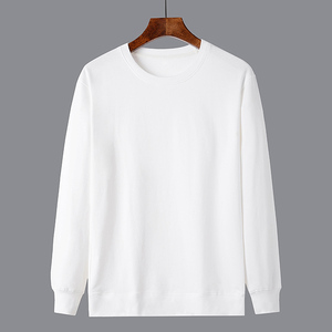 圆领纯白卫衣定制logo团建聚会活动文化衫长袖t恤工装纪念衫印字