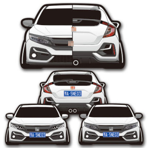 十代思域低趴贴纸