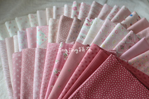 日本进口yuwa纯棉印花布料片山直子用粉色系甜美可爱拼布娃衣面料