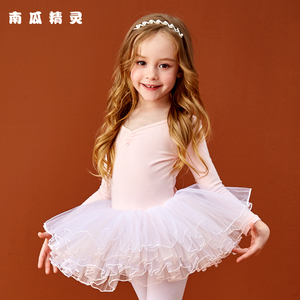 儿童舞蹈服女童秋冬季芭蕾舞裙长袖体操练功服中国舞衣服跳舞服装