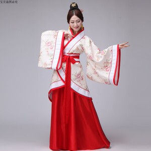 百搭汉族头饰嫁衣服装白色古装汉服女夏装 中国风套装