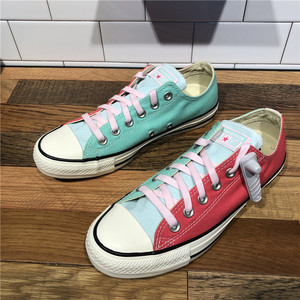 匡威19新款all star红绿拼接鸳鸯配色男女