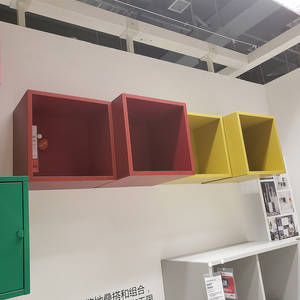 温馨宜家ikea伊克特柜子家用储物柜收纳柜整理柜吊柜壁柜柜子包邮