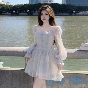 春秋收腰公主裙