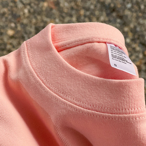元气少女粉 270g重磅纯棉短袖t恤女 蜜桃粉淡粉纯色宽松上衣夏季