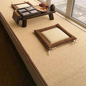 榻榻米地毯长方形卧室茶室垫子竹编地垫加厚草编飘窗毯地台垫包边