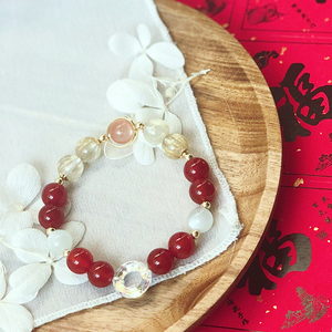 天官赐福 太子悦神花城骨灰衍生周边 6a红玛瑙原创设计手串