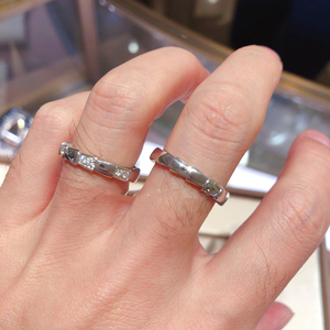 欧洲代购bvlgari/宝格丽蛇骨戒指 18k玫瑰金 镶钻 情侣款对戒婚戒