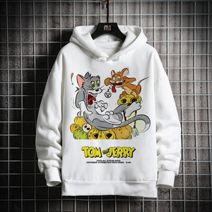 卡通猫抓老鼠卫衣男款潮流宽松学生sszo春季连帽巴登狮旗舰店425