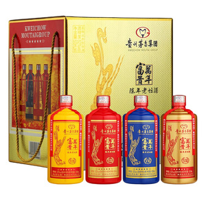 贵州茅台富贵万年陈年老坛酒v35浓香型52度白酒500ml整箱4瓶礼盒