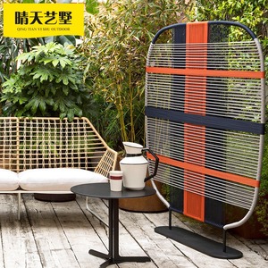 北欧户外屏风庭院别墅露天酒店样板房创意简约客厅入户隔断装饰