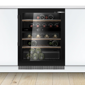 德国进口bosch/博世44瓶容量透明玻璃门嵌入式台下红酒柜