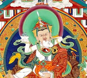 佛画像结缘密宗大圆满龙钦宁提宁玛派莲师皈依境唐卡相纸双面塑封