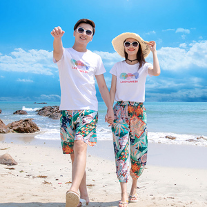情侣装夏季泰国海边蜜月沙滩渡假旅游衣服穿搭女海南套装三亚拍照