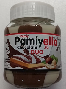 俄罗斯进口奶牛巧克力果酱双色榛子仁蘸面包350g包邮