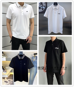 dior/迪奥 21新款翻领polo衫短袖字母别针logo刺绣小蜜蜂男士t恤