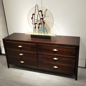 新中式五斗柜实木抽屉柜卧室现代简约收纳储物柜六斗橱柜家具定制