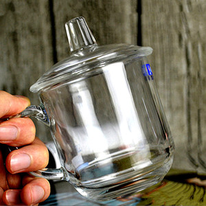 透明精致玻璃杯带把马克杯带盖家用水杯泡茶杯牛奶麦片耐热可微波
