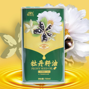 甄牡丹牡丹籽油750ml家用装