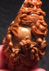 苏工舟山精品核雕妙女大师五鬼钟馗橄榄单籽纯手工男女款礼品