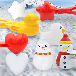 儿童雪球夹子玩具雪夹子小鸭子雪人模具下雪玩雪工具冬天夹雪神器