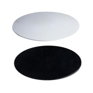 黑白色圆形镜面亚克力板反光板哑光板摄影板倒影板定制鱼缸背景板
