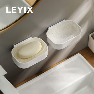 LEYIX 0123北欧风无痕贴海绵皂盒 置物收纳盒免打孔浴室肥皂架
