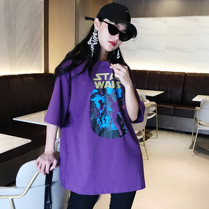 2021春夏原宿港风酷酷风格女装短袖t恤女潮ins帅气街头个性上衣bf