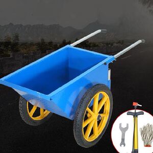 饲养加厚款抗摔拖斗手q推车电动饲料拉货运输农村拖车单车拉拉车