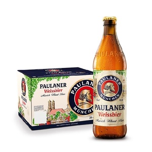 德国原装进口 柏龙paulaner精酿小麦白 黑啤酒 500ml*20瓶装 24罐