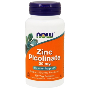 NOW 吡啶甲酸锌片 Zinc Picolinate成人补锌 50mg120粒美国诺奥