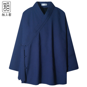 武当道袍秋冬道士服加绒套装冬季亚麻保暖道服练功服斜襟太极服装