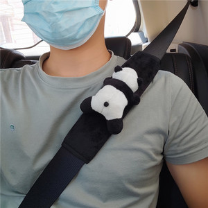 汽车安全带护肩套可爱熊猫公仔保险套装饰套柔软加长一对情侣饰品