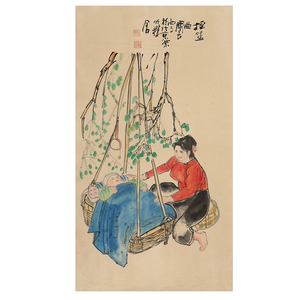 史国良字画摇篮三尺手绘国画名家山水人物花鸟花卉工笔写意书画