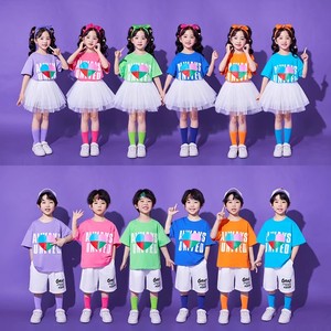 六一儿童表演服小学生啦啦队服装幼儿园舞蹈演出服团体大合唱纱裙