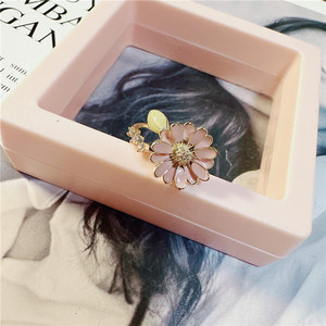 清仓！韩国夏季新款花朵小雏菊可爱甜美公主风镶钻开口可调节戒指