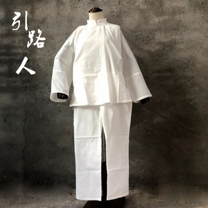 纯白孝衣孝服传统女丧服男士孝衣葬礼用出殡衣白色新娘套装3人付款85