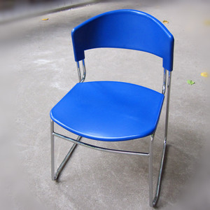 弓形办公椅简约小巧会议椅培训椅接待椅陪护椅堆叠塑料靠背椅成人