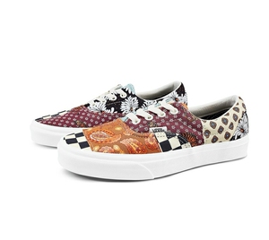 吴亦凡vans era男女鞋不对称棋盘鸳鸯腰果花帆布板鞋vn0a4u391io