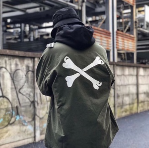 wtaps骨头四袋长袖休闲工装衬衫外套 西山彻联名同款军事风夹克衫