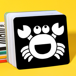 黑白卡婴儿视觉激发卡新生宝宝追视卡初生早教字卡全套片大新生儿