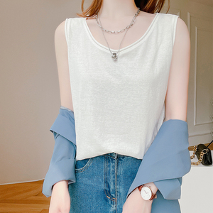 砍袖背心女紧身