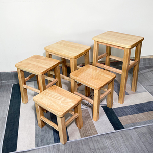 实木凳子方凳家用木板凳饭店高凳餐凳学校木头凳子方凳客厅儿童凳