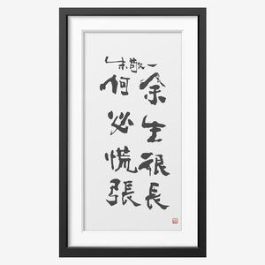 《余生很长,何必慌张》朱敬一书法 家居装饰
