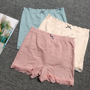 四角中腰安全裤防走光高弹舒适无痕透气抗菌少女学生平角保险内裤